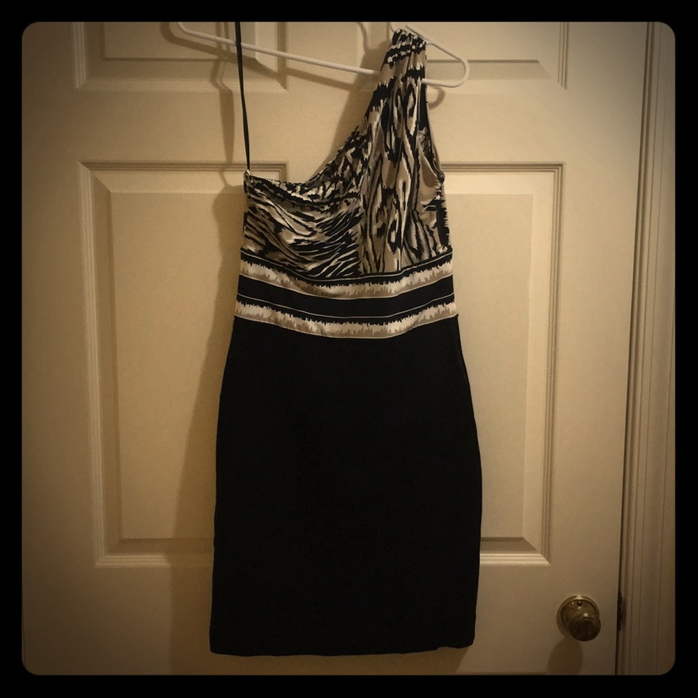 BCBG one shoulder dress.